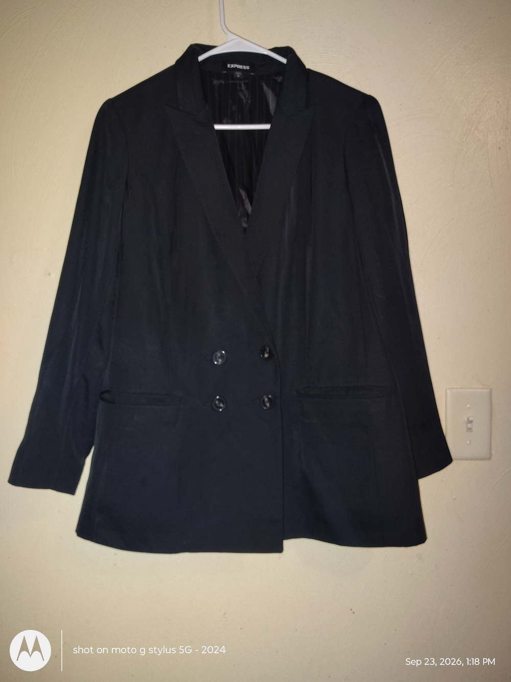 Express Black Double-Breasted Women's Blazer Jacket